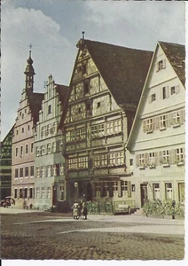 320 Dinkelsbühl Weinmarkt mit Hotel Deutsches Haus 1955 Ortsansicht Marktplatz - Bild 1 von 2