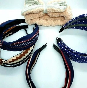 FASCIA CAPELLI TESTA DONNA cravatta incrociata fiocco cerchio nodo stile e accessorio moda - Foto 1 di 25