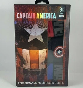 Ropa interior de malla Marvel Capitán América Performance calzoncillos boxer paquete de 3 pares PEQUEÑOS - Imagen 1 de 11