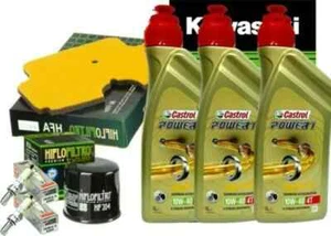 KIT TAGLIANDO CASTROL 10W40 FILTRO OLIO ARIA CANDELE KLE VERSYS TOURER 650 2011 - Imagen 1 de 4