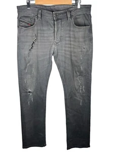 DIESEL LARKEE R95X8 STRAIGHT DISTRESS STRETCH GREY Jeans 34x32 (Fit 36x33) - Picture 1 of 15