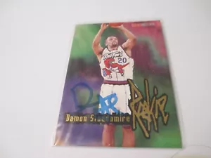 1996 NBA Hoops Damon Stoudamire Toronto Raptors Autographed Basketball Card - Picture 1 of 2
