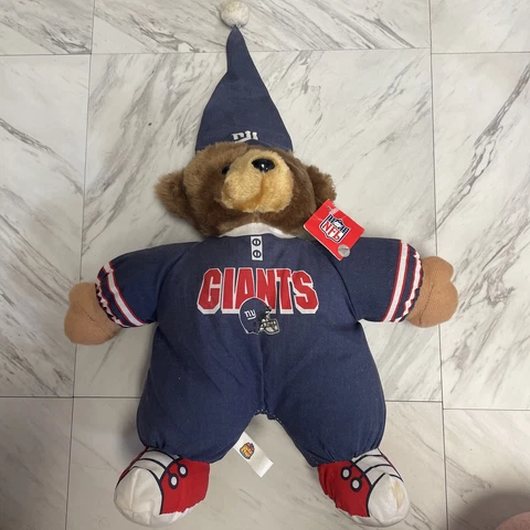 Good Stuff NFL Pajama Teddybear, New York Giants, NWT NYG 2000 VTG Toy Plush Cover