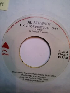 Al Stewart, King of Portugal ~ HTF 1988 Enigma 45 +juke strip - Picture 1 of 1