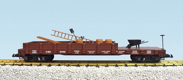 USA Trains G Scale R1827 C&S WORK Flat Car with Load COLORADO & SOUTHERN - Image 1 of 1
