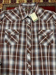 NWT Roper Western Womens Plaid Pearl Snap Long Sleeve Shirt Sz 2X New - Picture 1 of 7