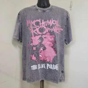 Authentic My Chemical Romance March T-Shirt Unisex Large Acid Grau Schwarz Parade  - Bild 1 von 10
