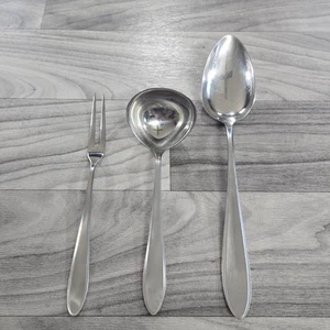 6WMF Cromargan SHADOWPOINT GERMANY Serving Spoon, Gravel Ladel, Cold Meat Fork - Picture 1 of 6