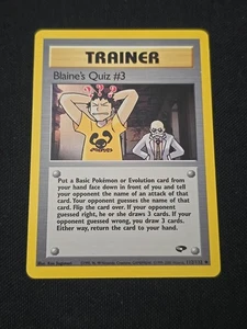 Blaine's Quiz #3 112/132 Gym Challenge Regular WOTC Vintage 2000 Pokemon TCG LP - Bild 1 von 2