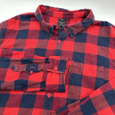 Camisa Oakley Franela Para Hombres XL Roja Negra Búfalo Cuadros Leñador Aire Libre Camping Foto 1 de 4