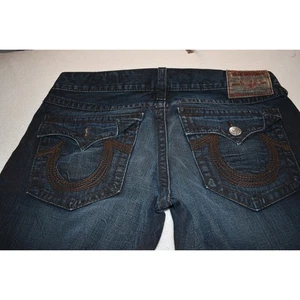 Vintage True Religion Jeans Mens Size 38 x 30 Rainbow Ricky Baggy Loose Fit Y2K - Picture 1 of 10
