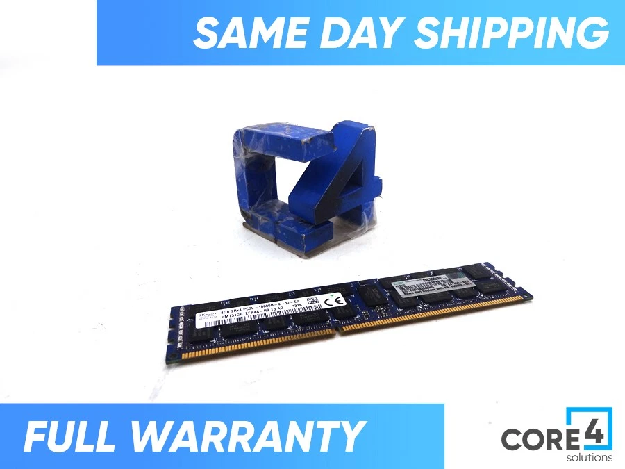HP 698889-001 8GB PC3L-10600R DDR3 MEMORY DIMM - Image 1 of 1