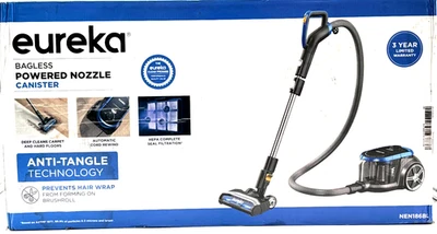 Eureka Bagless Canister Pet Friendly Vacuum Cleaner for Home with 2 Motors, Blue - Image 1 of 4