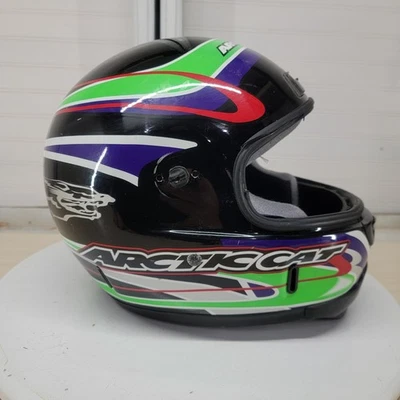 Vintage Arctic Cat Snowmobile Helmet MD – 90s Graphics Full Face 1999 - Image 1 of 4