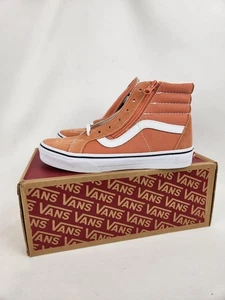 SZ 5.5Y / 7 WM VANS Sk8-Hi Side Zip Color Theory Sun Baked Orange Skate Sneakers - Picture 1 of 6