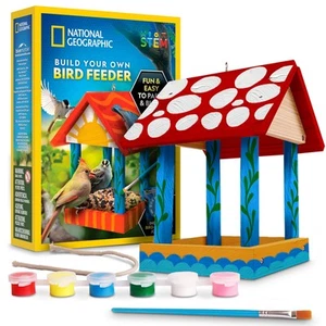 National Geographic Build Your Own Bird Feeder Kit – DIY Wooden Feeder Craft ... - Picture 1 of 8