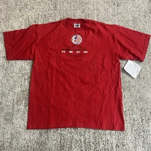 VTG Y2K Cincinatti Reds T Shirt Mens Large MLB Majestic Oversize Dead Stock - Picture 1 of 8