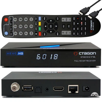 Octagon SFX6018 S2 + IP Wl H.265 Hevc 1x DVB-S2 HD E2 Linux Smart Receptor WLAN - Imagen 1 de 4