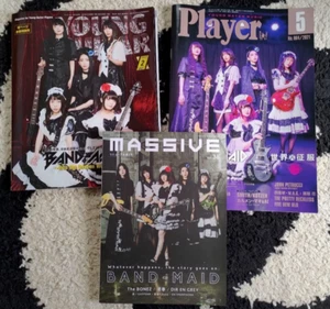 BAND MAID Young Guitar Player Massive Set of 3 Japan Magazine Rock Music - Picture 1 of 1