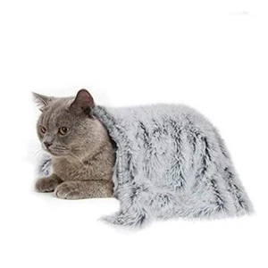 Fluffy Fleece Calming Pet Throw Blanket, Super Soft and Warm 16" x 24" Grey - Picture 1 of 7