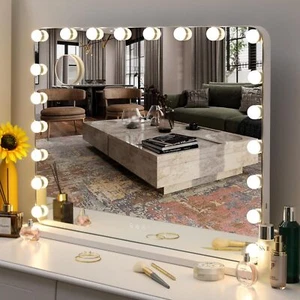 Large Hollywood Mirror Vanity Make Up Mirror with 20 LED Bulbs Dressing 80*60cm - Picture 1 of 5