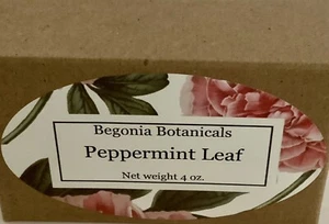 Begonia Botanicals Organic Soap Bar 4oz. Peppermint Leaf Women Or Men Wake Up - Picture 1 of 2