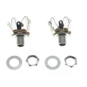 Métrica de latón / USA 3/8 "-32 Hembra 1/4" Conectores estéreo 6.35mm TRS Stereo Jack Socket - Imagen 1 de 20