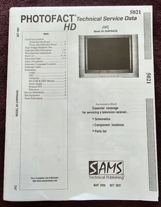 Sams Photofact 5021 Service Manual for JVC AV-34WP84/ZA - Picture 1 of 1