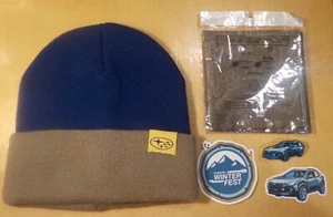 New 5 pcs Subaru Beanie Pinback Stickers Neck Gaiter - Hat - as pictured - Picture 1 of 3