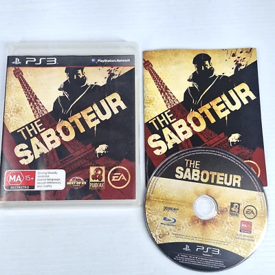 The Saboteur - PlayStation 3 (PS3, 2009 PAL) Complete With Manual PAL - Image 1 of 2