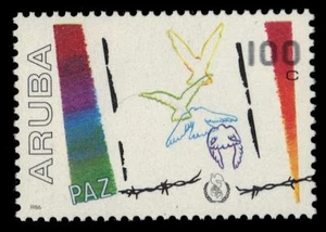 ARUBA 23 (Mi17) - Internationales Friedensjahr "Stacheldraht" (pa37092+) - Bild 1 von 1