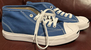 🔥New Converse Jack Purcell Mid Mens Shoes Sz 3 Court Blue Canvas Sneakers CTAS