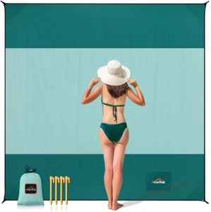 Beach Blanket Sandproof, Extra Large Beach Mat, Sand Free Mat Quick Drying, Ligh - Picture 1 of 6