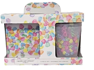 Cupcake & Cashmere Valentines Sweetheart Conversation 8pc Cups & Plates Set - Picture 1 of 8