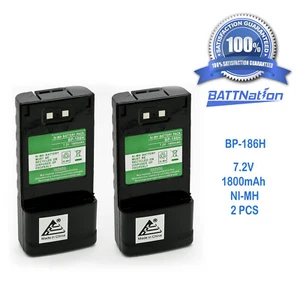 2x 7.2V 1800mAh NiMh Battery for Icom BP-186, IC-M1 Marine Transceiver Radio - Picture 1 of 5