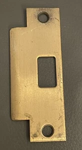 Vintage Door Strike Plate, Mortise, Victorian, Art Deco Brass Hardware , 4 7/8” - Picture 1 of 7