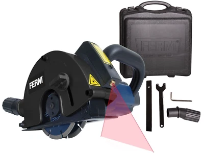 SCANALATORE SCANALATRICE DA MURO PER MURI PARETI TRACCIATRICE LASER 125MM  FERM - Immagine 1 di 4