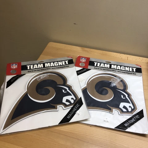 NFL Los Angeles Ram 12 inch Auto Magnet Die-Cut Right Facing Logo by Fremont Die Cover