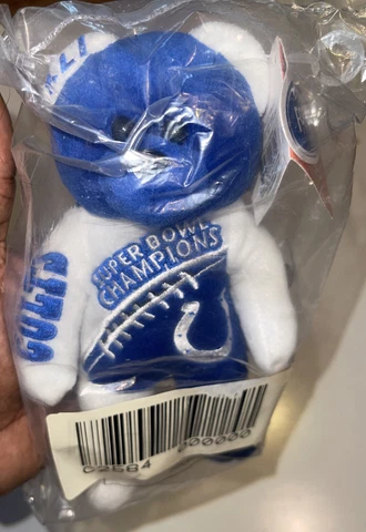 2007 Super Bowl 41 Colts/Bears NFL Beanie Bear-NEW with tags Cover