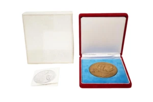 Apollo 11 Moon Landing Commemorative Medal Made of Bronze Diameter 2.7 in - Picture 1 of 6