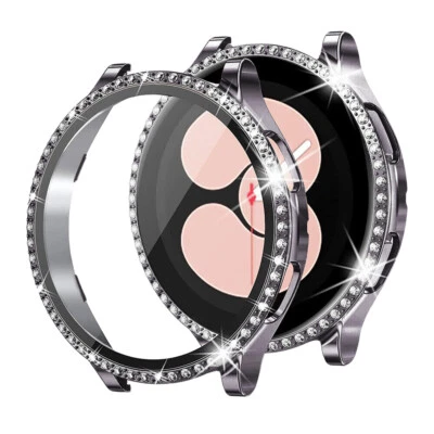 For Samsung Galaxy Watch 6 5 4 40/44mm Glass Screen Protector Diamond Case Cover - Image 1 of 4