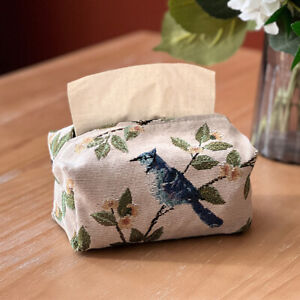 18*9*9cm Vintage Tissue Bag Fabric Art Drawer Box Jacquard Drawing Paper Bag
