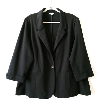 Blazer Cato Mujer Negro Cuello en V Manga Larga Un Botón Talla Grande 22/24W Foto 1 de 4