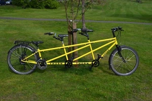 Thorn Me n u2 Three Seat Tandem bicycle in Yellow. Excellent Condition. Deore. - Picture 1 of 24