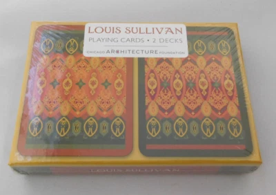 Nuevas cartas Louis Sullivan, juego de 2 barajas, arquitectura de Chicago, caja de regalo Foto 1 de 3