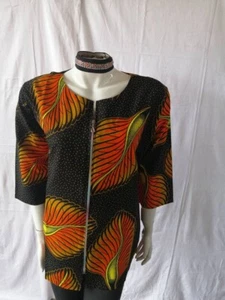 Kaftan Top, afrikanisches Top, Ankara Infinity Kaftan Print Gr. UK 10-12 - Bild 1 von 3