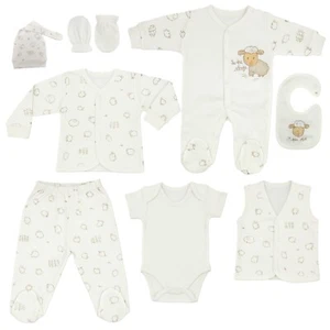 Conjunto Ropa Bebé Recién Nacido Unisex Equipamiento Primer Equipamiento 8 Piezas (Cordero) - Imagen 1 de 8