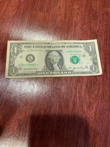 2006 $1 Dollar Federal Reserve Note SN L06228463 Star Note - Picture 1 of 4