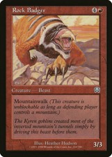 Magic MTG Tradingcard Mercadian Masques 1999 Rock Badger 210/350