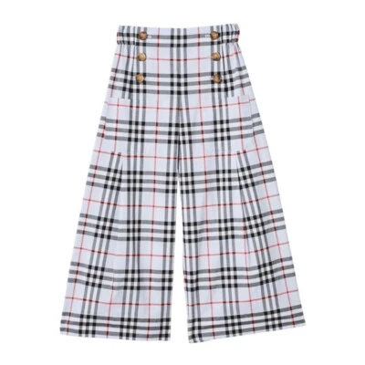 ✨Calça marinheiro xadrez azul perna larga infantil/menina/feminina grande xadrez BURBERRY  - Imagem 1 de 4